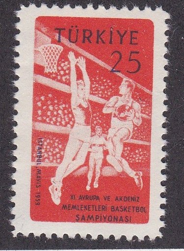 Turkey # 1441, Basketball Championships, NH, 1/2 Cat.