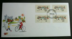 Singapore Healthy Living Machine Frama Label 2000 Bicycle Orchid (ATM FDC)