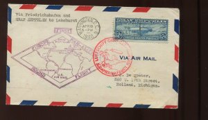 C15 Graf Zeppelin APRIL 19 1930 Flown First Day Cover to Holland Michigan Cv985