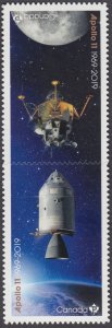 Canada - #3189i  Apollo 11, Se-Tenant Pair, Die Cut From Quarterly Pack - MNH