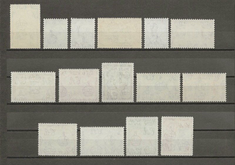 FIJI 1954/59 SG 280/295 MNH