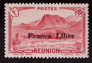 Reunion  Scott 205 MNH** France Libre overprint 1943