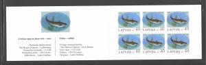 LATVIA 2002  MARINE LIFE - FISH  Bklt. #556a  MNH