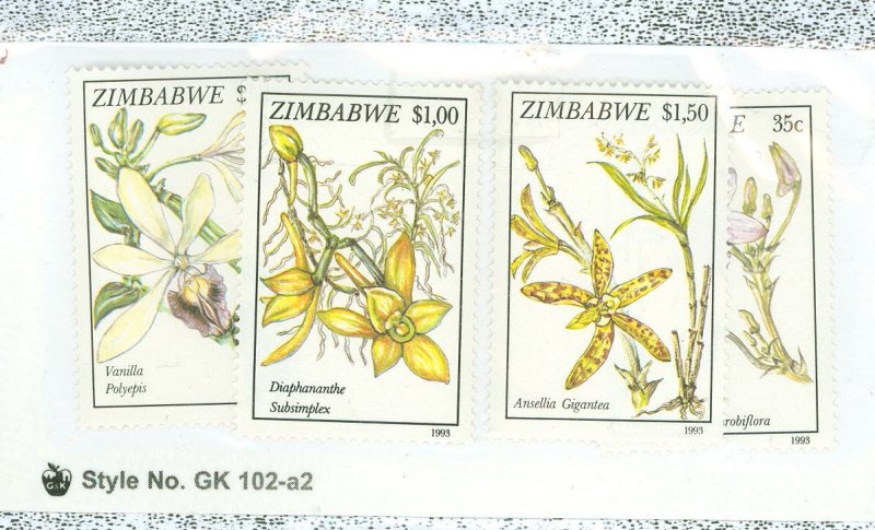 Zimbabwe #692-695  Single (Complete Set) (Flowers)