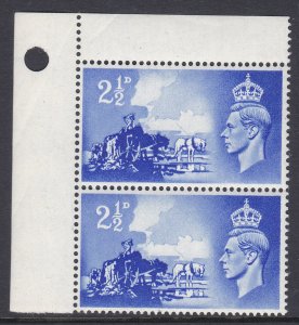 Sg C2a 1948 Channel Islands crown flaw row 1/1 UNMOUNTED MINT