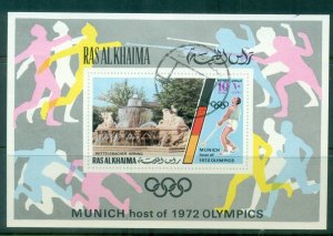Ras Al Khaima 1972 Mi#MS129 Summer Olympics Munich, Sights of Munich MS CTO