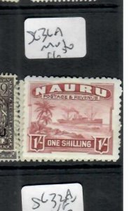 NAURU  1/-  BOAT  SG 36A  MOG     P0620H