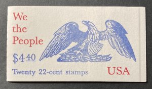 U.S. 1987 #2359a/BK 162, We The People, MNH.
