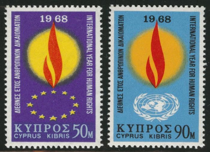 Cyprus Scott 311-312 MNH** 1968 International year of child