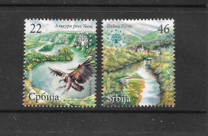 BIRDS - SERBIA #470-71NATURE PROTECTION MNH