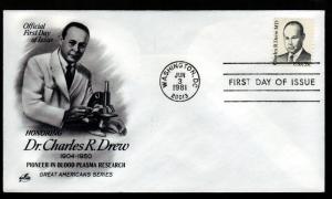 U.S. 1981 FDC Dr Charles R Drew!