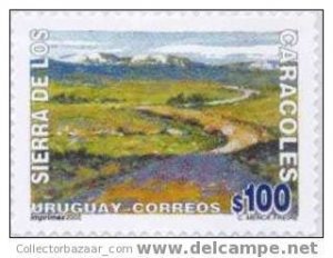 URUGUAY 2002 STAMP MNH TOPIC Landscape Hill Sierra de los Caracoles (Serie Pe...