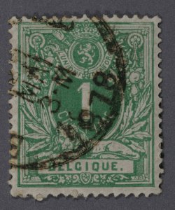 Belgium #28 Used VF Perf 15 Cancel Date MAI 3-M 1878 HRM