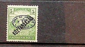 HUNGARY - ROMANIAN OCCUPATION Sc 2N36 LH ISSUE OF 1919 - OVERPRINT ON 5f