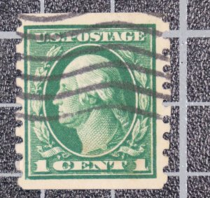 Scott 412 - 1 Cent Washington - Used - Nice Coil Stamp - SCV - $40.00