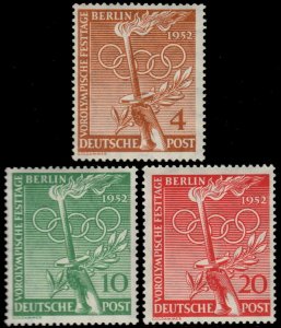 ✔️ GERMANY BERLIN 1952 - OLYMPIC GAMES - SC. 9N81/9N83 ** MNH $26 [GEB088]