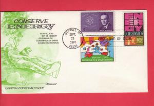 #1547 Energy Conservation Stamp COMBO Fleetwood Cachet