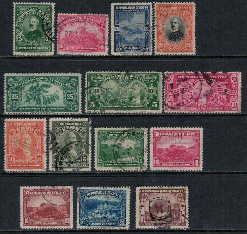 Haiti #315-8,20,2-3,5-32  CV $4.95  (#322 tiny tear)