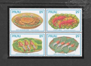 FISH - PALAU #314 SEA FOOD MNH