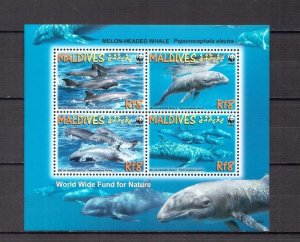 2009	Maldives	marine life whales wwf collective MNH	385