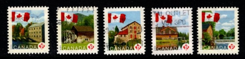 Canada - #2351 - 2355 Flag over Mills set/5 - Used