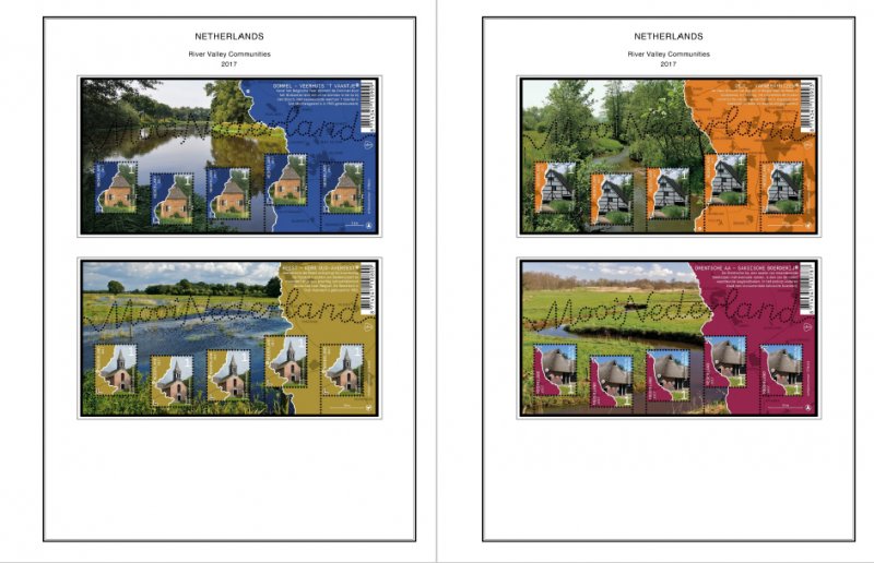 COLOR PRINTED NETHERLANDS 2011-2020 STAMP ALBUM PAGES (159 illustrated pages)