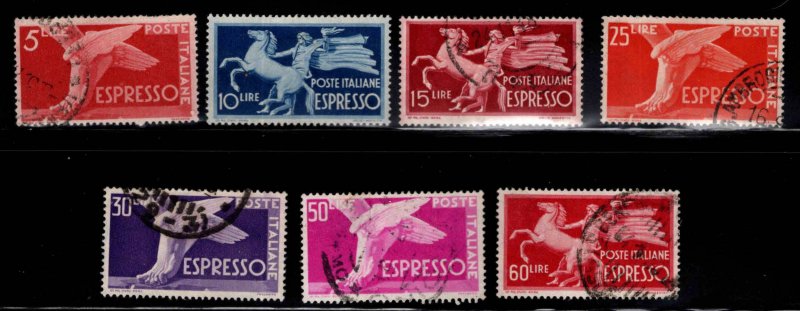 Italy Scott Used E19- E25  Special Delivery set 1945-51