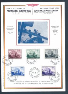 Belgium #B209-13 Used King Leopold III In Military Plane - On Favor Sheet