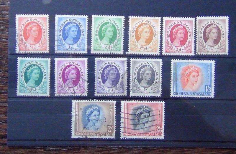 Rhodesia & Nyasaland 1954 - 1956 set to 2/6 Used