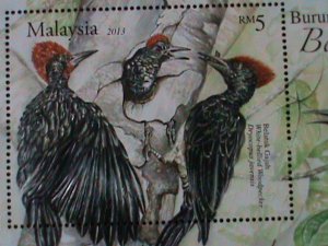 ​MALAYSIA-2002-SC#888-TROPICAL LOVELY BEAUTIFUL BIRDS  MNH -S/S-VF-LAST ONE