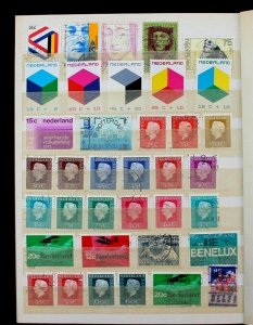 Netherlands Stamp Collection Lot of 519 MNH, MH Used Vintage Stock Book
