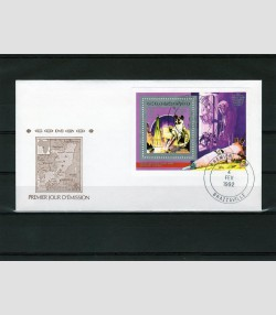 CONGO 1992 Space Laika Dog 1v Perforated in official FDC