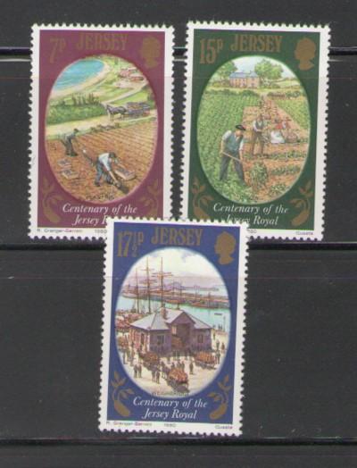 Jersey Sc 226-8 1980 Potato Harvest stamps mint NH