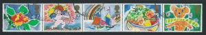 GB QEII  SG 1423 - 1427 se-tenant - 1989 Greetings  VF Po...