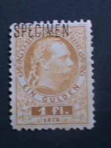 AUSTRIA-SPECIMENT-1878-OVER 143 YEAR OLD-AUSTRO-HUNGARIAN MONARCHY STAMP MNH