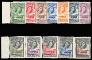 Bechuanaland 1955 QEII set complete superb MNH. SG 143-153. Sc 154-165.