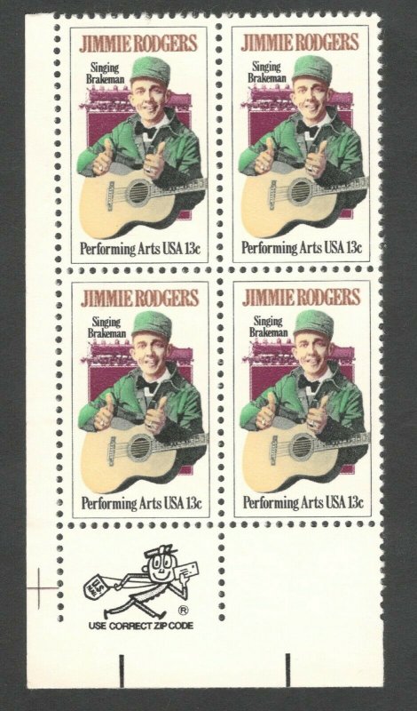 1755 Jimmie Rogers Zip Block Mint/nh (Free Shipping)