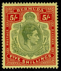 BERMUDA GVI SG118g, 5s green & scarlet/yellow, VLH MINT. Cat £65.