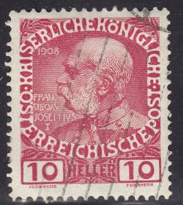 Austria 115 Franz Josef - Chalky Paper 1908