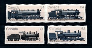 [100689] Canada 1985 Steam Locs - Trains - Railways  MNH