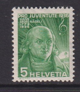 Switzerland  #B81   MNH   1936  Pro Juventute  5c  Nageli