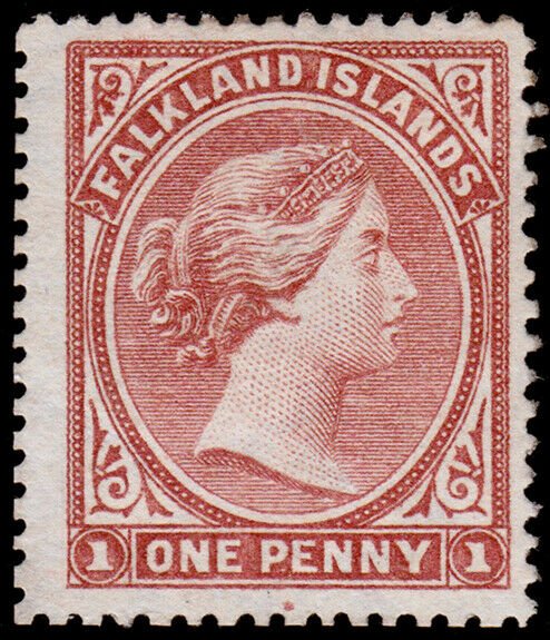 Falkland Islands Scott 7 (1886) Mint H F-VF, CV $95.00 M