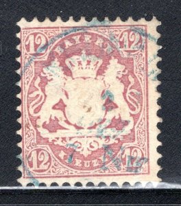 Bavaria #29a, wm 93   Used,  F/VF.   CV $1125.00    .....  0530029