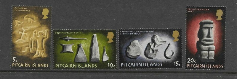 Pitcairn Is  119 - 122  (SG 116/9) Archaeology Artifacts - MNH - VF - CV$4.95