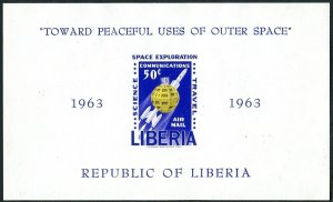 Liberia C152 & imperf, MNH. Mi Bl.27A-27B. Toward Peaceful uses of Outer Space.