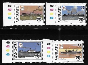 Vanuatu 1988 Australia Bicentennial Steamships Sc 474-477 MNH A1220