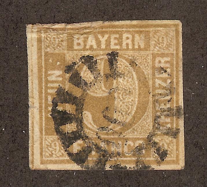 GERMAN STATES - BAVARIA SC# 12 F-VF U 1862