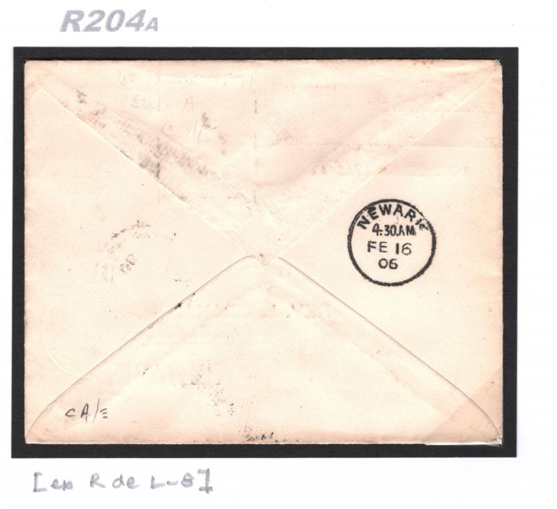 GB Cumberlnd RAILWAY 2d Letter Stamp CLEATOR WORKINGTON Station 1906 Cover R204a 