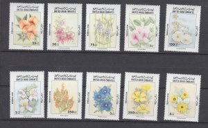 J44172 JL stamps 1998 united arab emirates set mh #623-32 flowers