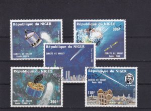 SA17c Niger 1985 Airmail - Halley's Comet used stamps